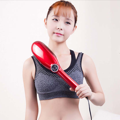 SOGA 2X 6 Heads Portable Handheld Massager Soothing Stimulate Blood Flow Shoulder Red