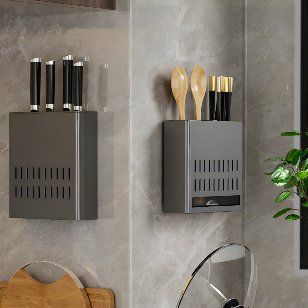 SOGA Wall Mounted Kitchen Knife Storage Rack Space-Saving Organiser