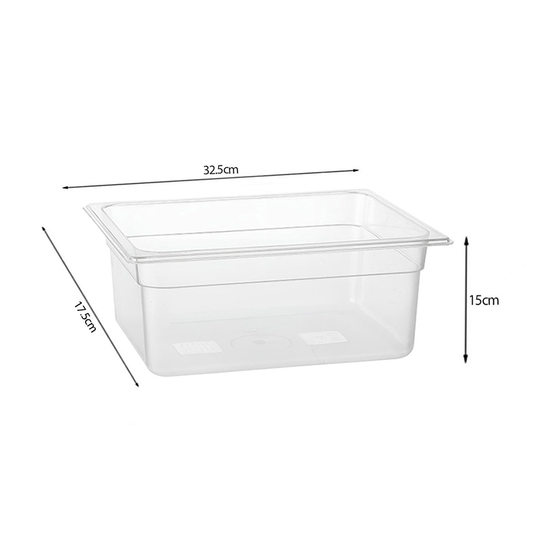 SOGA 150mm Clear Gastronorm GN Pan 1/3 Food Tray Storage