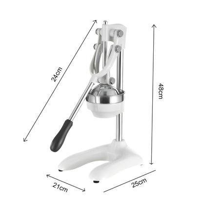 SOGA Stainless Steel Manual Juicer Hand Press Juice Extractor Squeezer Lemon Orange Citrus White