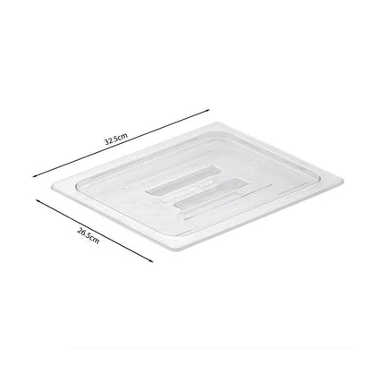 SOGA Clear Gastronorm 1/2 GN Lid Food Tray Top Cover Bundle of 2