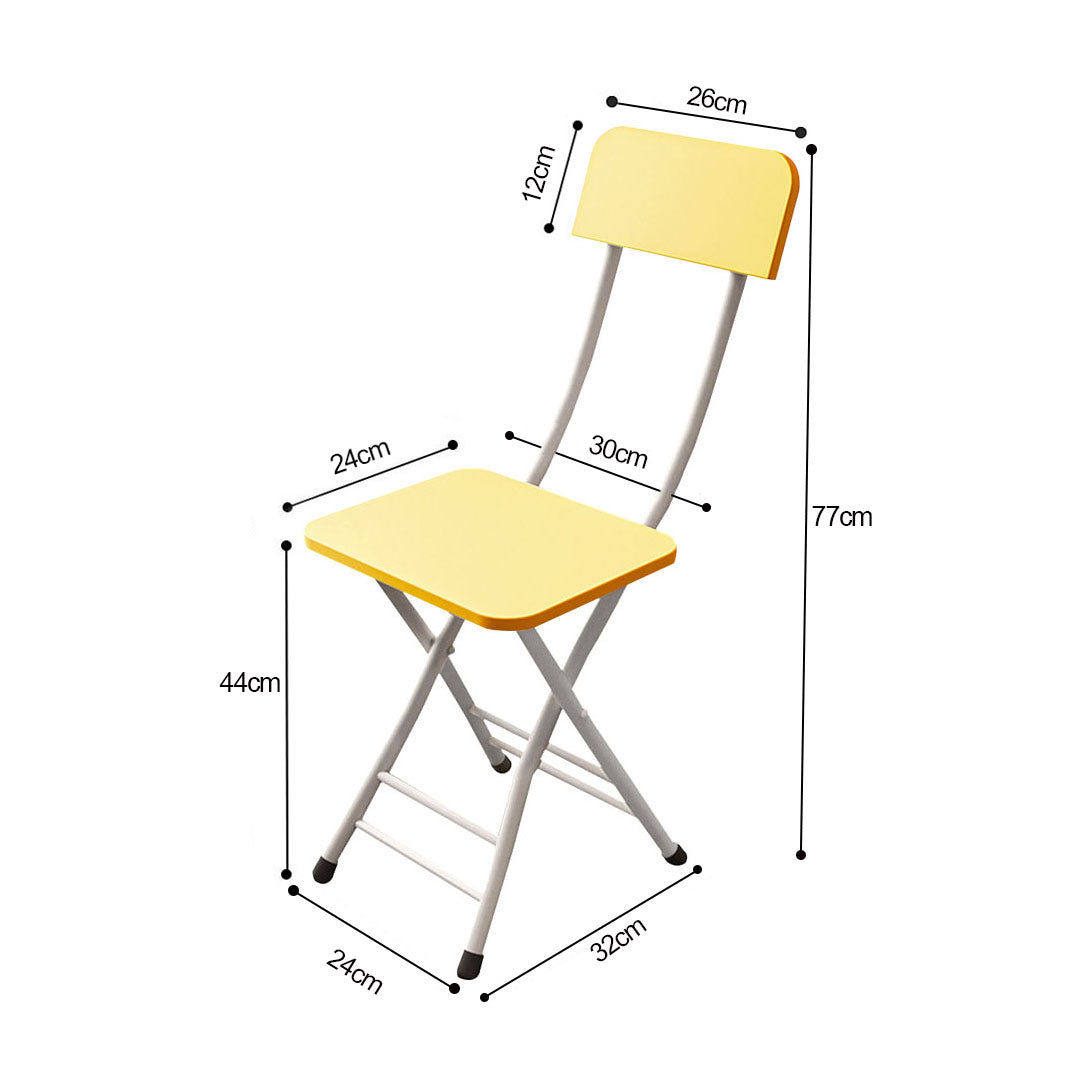 SOGA Yellow Foldable Chair Space Saving Lightweight Portable Stylish Seat Home Decor