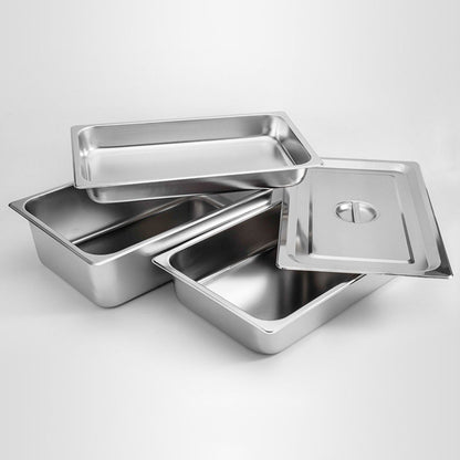 SOGA Gastronorm GN Pan Full Size 1/1 GN Pan 6.5cm Deep Stainless Steel Tray