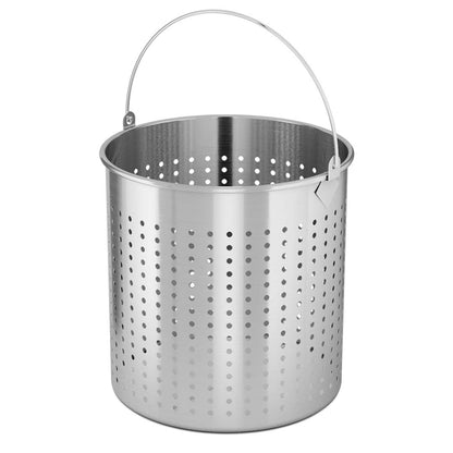 SOGA 21L 18/10 Stainless Steel Perforated Stockpot Basket Pasta Strainer with Handle