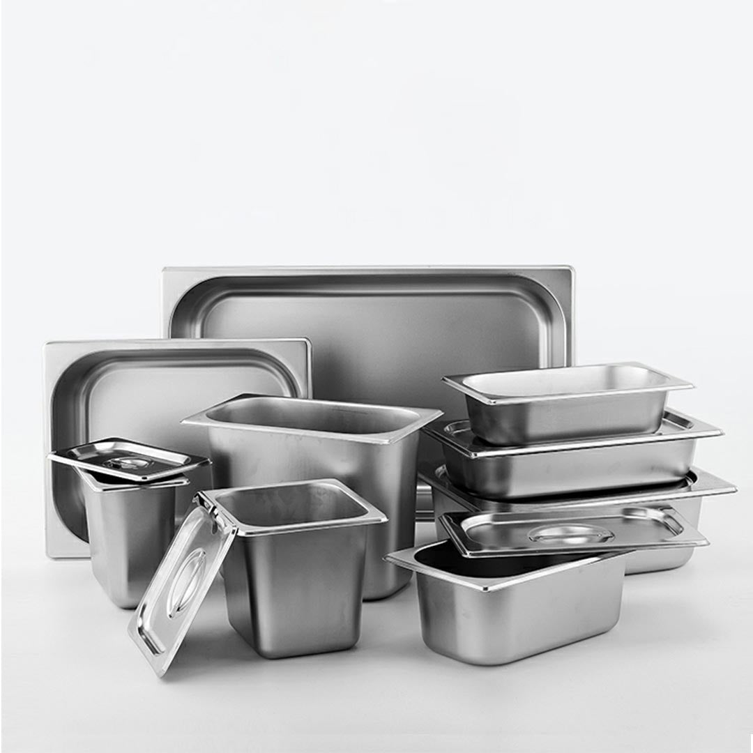 SOGA 12X Gastronorm GN Pan Full Size 1/3 GN Pan 20cm Deep Stainless Steel Tray With Lid