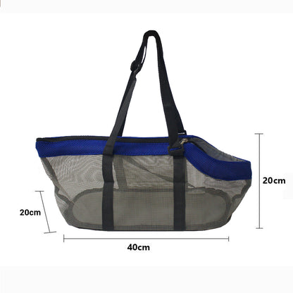 SOGA 2X Grey Pet Carrier Bag Breathable Net Mesh Tote Pouch Dog Cat Travel Essentials