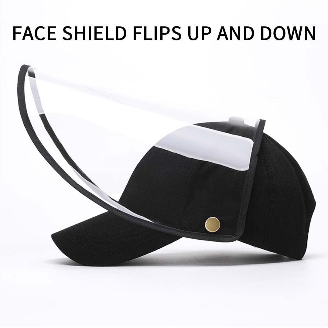 4X Outdoor Protection Hat Anti-Fog Pollution Dust Protective Cap Full Face HD Shield Cover Kids Black