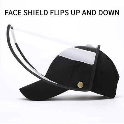 2X Outdoor Protection Hat Anti-Fog Pollution Dust Protective Cap Full Face HD Shield Cover Kids Black