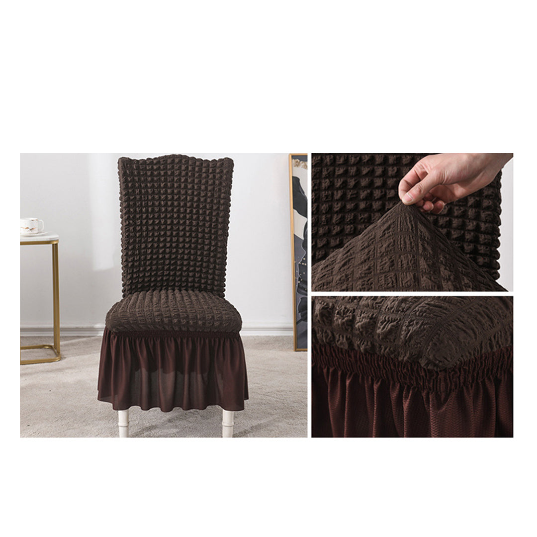 SOGA Coffee Chair Cover Seat Protector with Ruffle Skirt Stretch Slipcover Wedding Party Home Decor