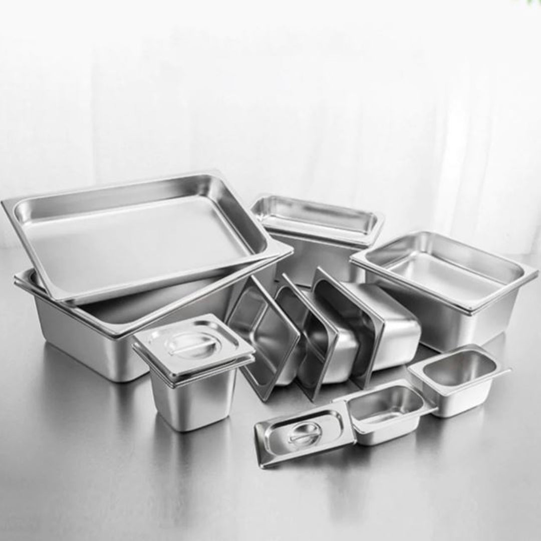 SOGA Gastronorm GN Pan Full Size 1/1 GN Pan 2cm Deep Stainless Steel Tray