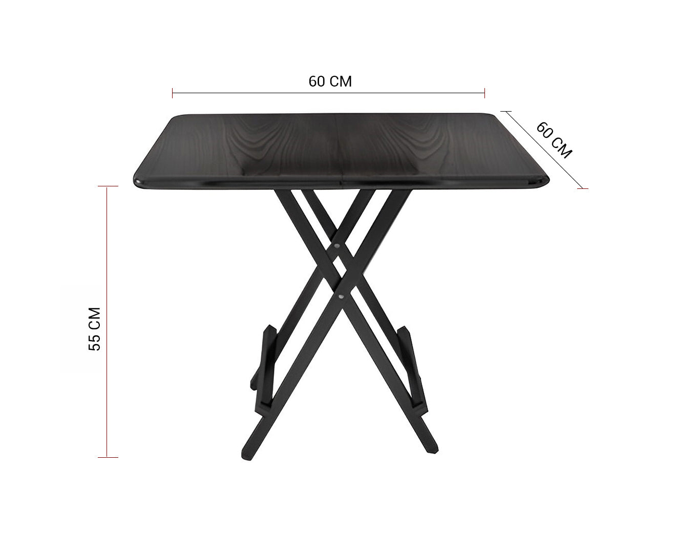 SOGA Black Portable Table Foldable Multifunctional Furniture Home Decor