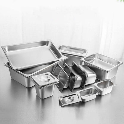 SOGA 4X Gastronorm GN Pan Full Size 1/2 GN Pan 10cm Deep Stainless Steel Tray