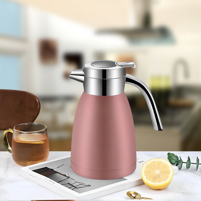 SOGA 2X 1.2L Stainless Steel Kettle Insulated Vacuum Flask Water Coffee Jug Thermal Pink