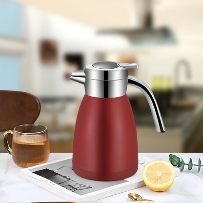 SOGA 2X 2.2L Stainless Steel Kettle Insulated Vacuum Flask Water Coffee Jug Thermal Red