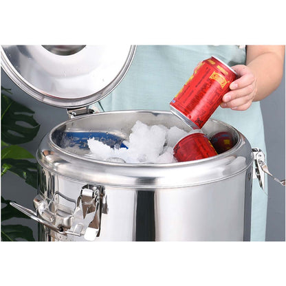 SOGA 12L Stainless Steel Insulated Stock Pot Dispenser Hot & Cold Beverage Container With Tap