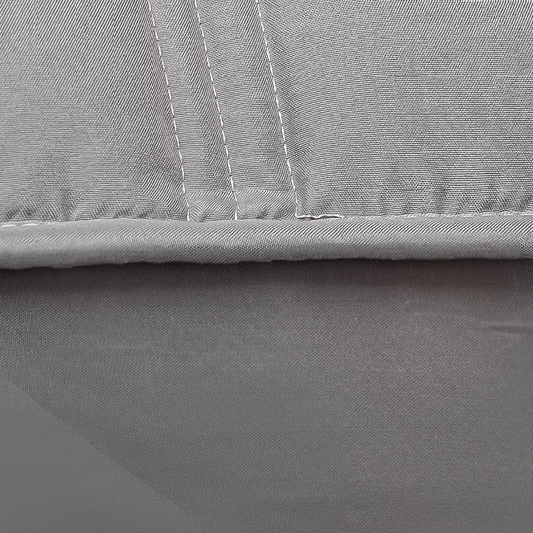 SOGA Grey 183cm Wide Mattress Cover Thick Quilted Stretchable Bed Spread Sheet Protector with Pillow Covers