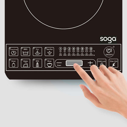 SOGA Dual Burners Cooktop Stove With 20cm and 26cm Induction Frying Pan Skillet