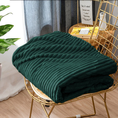 SOGA Throw Blanket Warm Cozy Striped Pattern Thin Flannel Coverlet Fleece Bed Sofa Comforter