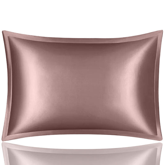 Anyhouz Pillowcase 50x75cm Pink Pure Real Silk For Comfortable And Relaxing Home Bed