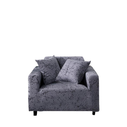 Anyhouz 1 Seater Sofa Cover Marble Gray Style and Protection For Living Room Sofa Chair Elastic Stretchable Slipcover