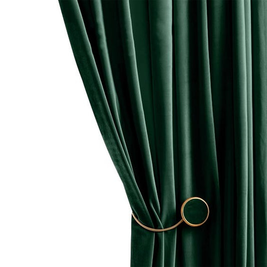 Anyhouz Curtain 400cm Dark Green Modern Blackout Curtains for Living Room Bedroom Window Treatments Sound Proof Curtains Drapes