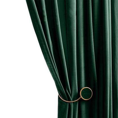 Anyhouz Curtain 200cm Dark Green Modern Blackout Curtains for Living Room Bedroom Window Treatments Sound Proof Curtains Drapes