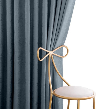 Anyhouz Curtain 300cm Grey Plain Blackout Curtains for Living Room Bedroom Curtains High Shading Window Drapes