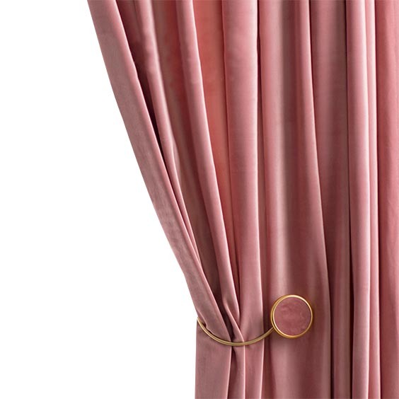 Anyhouz Curtain 200cm Pink Modern Blackout Curtains for Living Room Bedroom Window Treatments Sound Proof Curtains Drapes