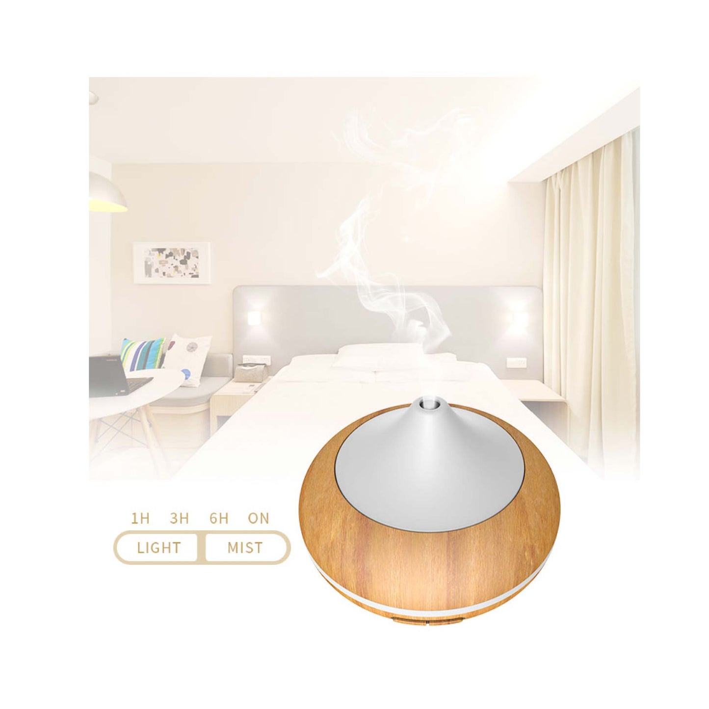 500ml Essential Oil Aroma Diffuser - Electric Aromatherapy Mist Humidifier