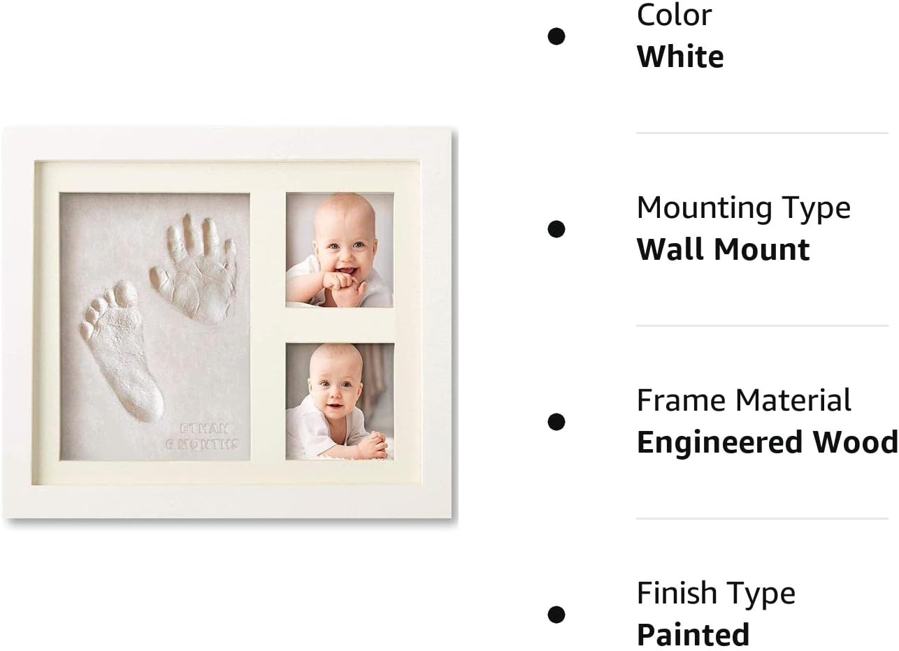 Baby Footprint Kit, Baby Foot and Hand Print Kit, Baby Picture Frame, Hand Print Mold Kit, New Mom Gifts, Baby Newborn Essentials Must Haves, Baby Casting Kit, Baby Shower Gifts