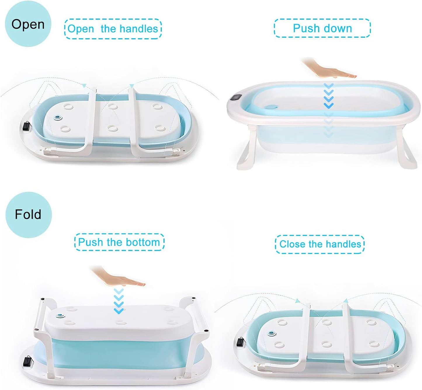 Toddlers Foldable Bathtub