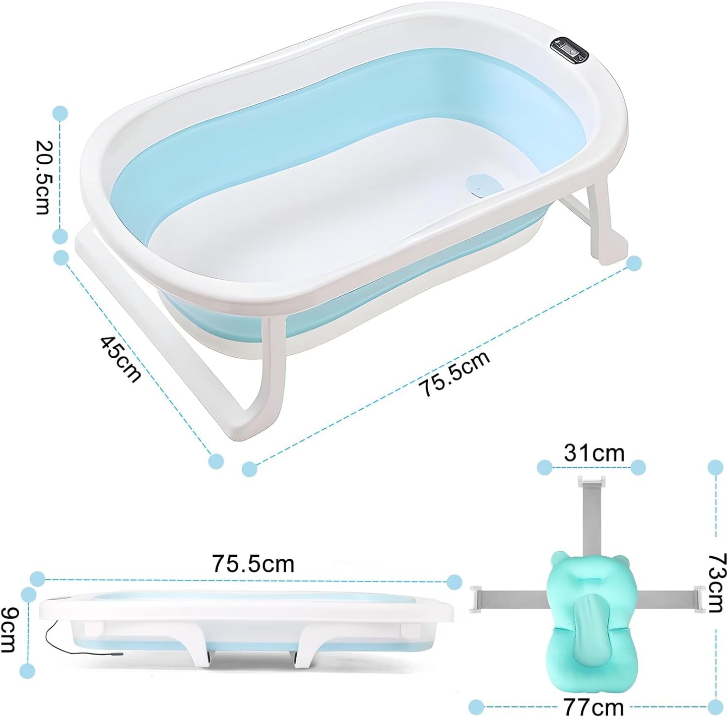 Toddlers Foldable Bathtub