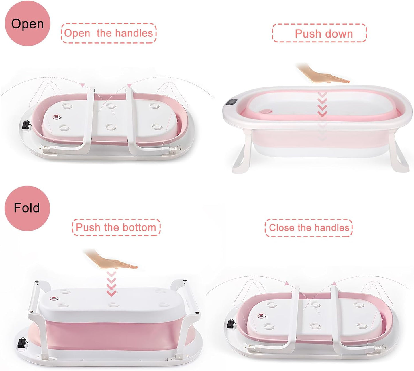 Toddlers Foldable Bathtub