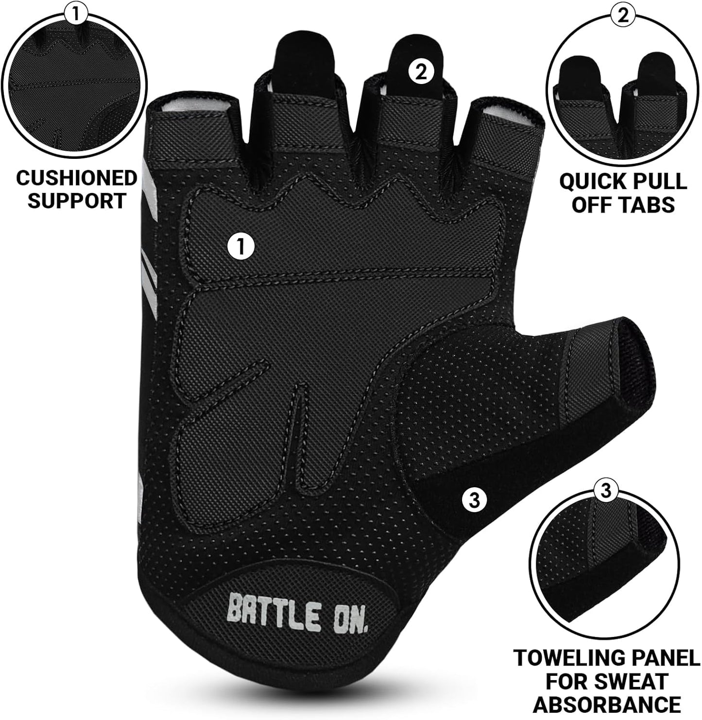 Sports Weight Lifting Gloves Half Finger Workout Gloves Men Women Anti-Slip Padded Palm Gym Gloves Exercise Gloves Cycling Fitness Weightlifting Strength Training