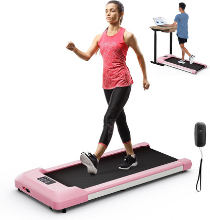 Walking Pad, Under Desk Walking Pad Electric Treadmill Home Office Gym Exercise Fitness Machine w/APP Control & Remote Control, 120KG Capacity