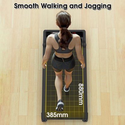 ADVWIN Walking Pad Treadmill, Under Desk Electric Treadmill, Compact Portable Walking Jogging Running Machine for Home Office with LED Display, Low Noise