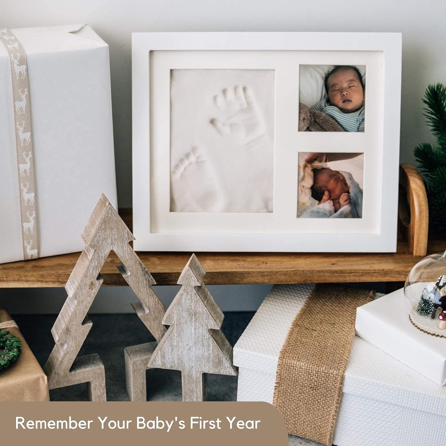 Baby Footprint Kit, Baby Foot and Hand Print Kit, Baby Picture Frame, Hand Print Mold Kit, New Mom Gifts, Baby Newborn Essentials Must Haves, Baby Casting Kit, Baby Shower Gifts