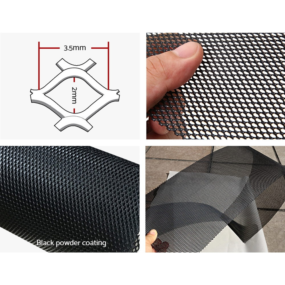 Gardeon Gutter Guard Aluminium Mesh 30M 100x20cm Black