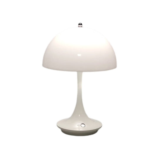 Anyhouz Luxury Lamp White Mushroom Home Decor Wirless Rechargeable Table Accents for Bedroom Hotel Living Room