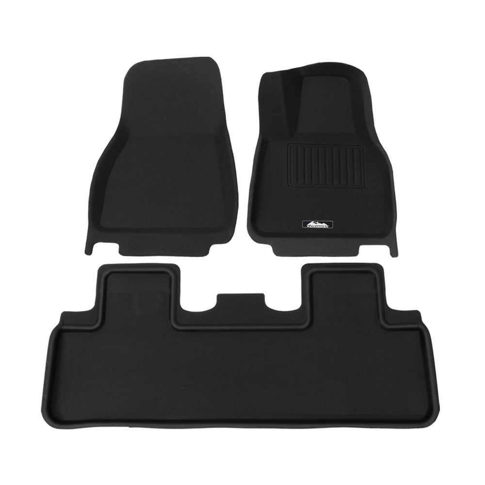 Weisshorn Tesla Model Y Rubber Mats Carpets Front Rear Set RHD 21-24