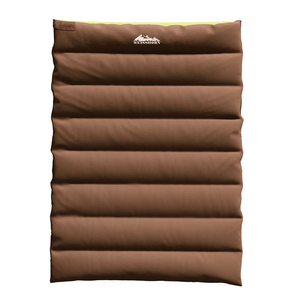 Weisshorn Sleeping Bag Double Bags Thermal Camping Hiking Tent Brown -5°C