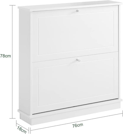 2 Drawer Shoe Cabinet Storage Unit