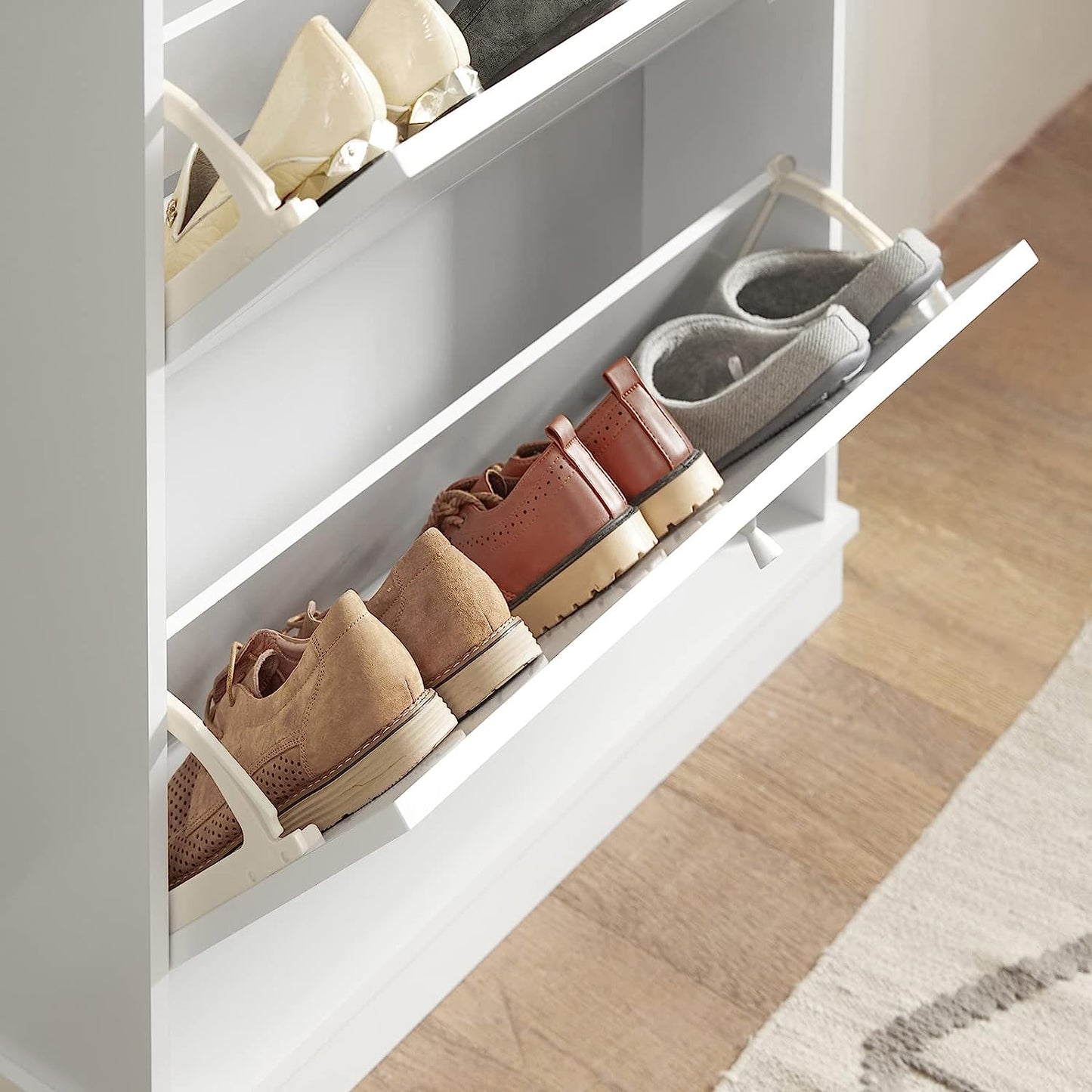 2 Drawer Shoe Cabinet Storage Unit