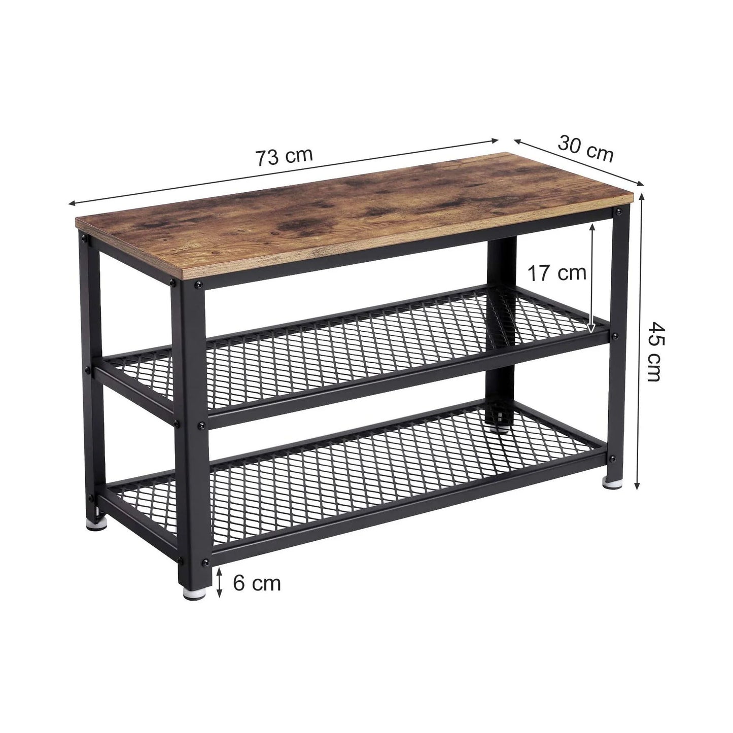 3 Tier Shoe Storage Bench (73 cm)