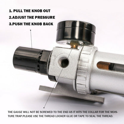 X-BULL Air Compressor Moisture Filter Water Trap Filter Regulator Mount Fitting