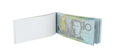 10 Dollar Australian Souvenir Note Pad Fake AUD Money - 1 Pack of 50 Sheets