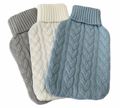 2L HOT WATER BOTTLE + Knitted Cover Winter Warm Rubber Bag Relaxing Warm Therapy