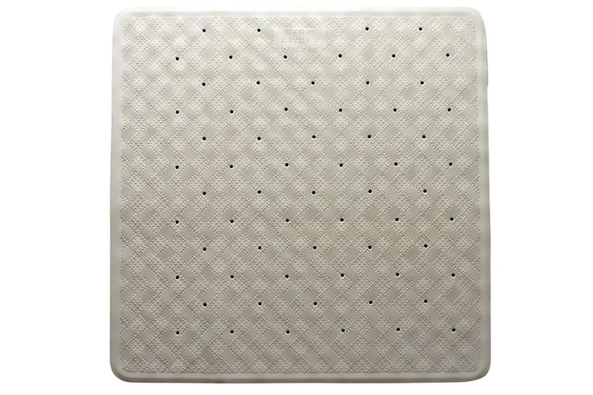 Square Anti Slip Loofah Shower Rug Non Slip Bathroom Bath Mat Water Drains