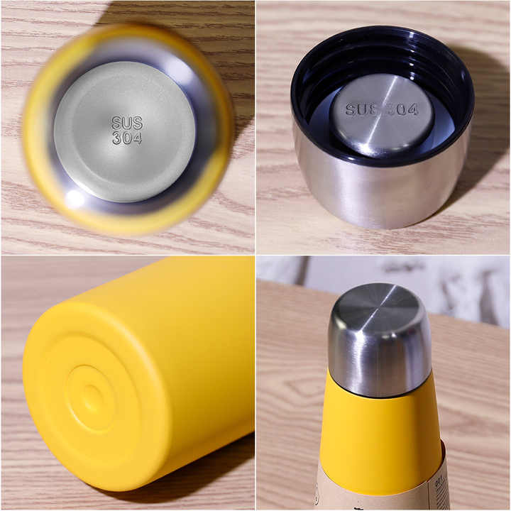 Yellow Red Gradient High-Quality Gradient Color Insulated Water Bottle – 304 Stainless Steel Vacuum Cup, Large Capacity, Portable Sports Bottle