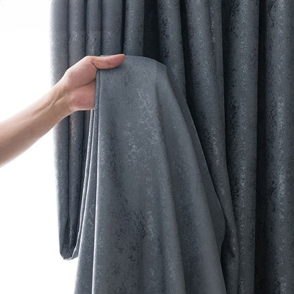 Anyhouz Curtain 500cm Grey Plain Blackout Curtains for Living Room Bedroom Curtains High Shading Window Drapes